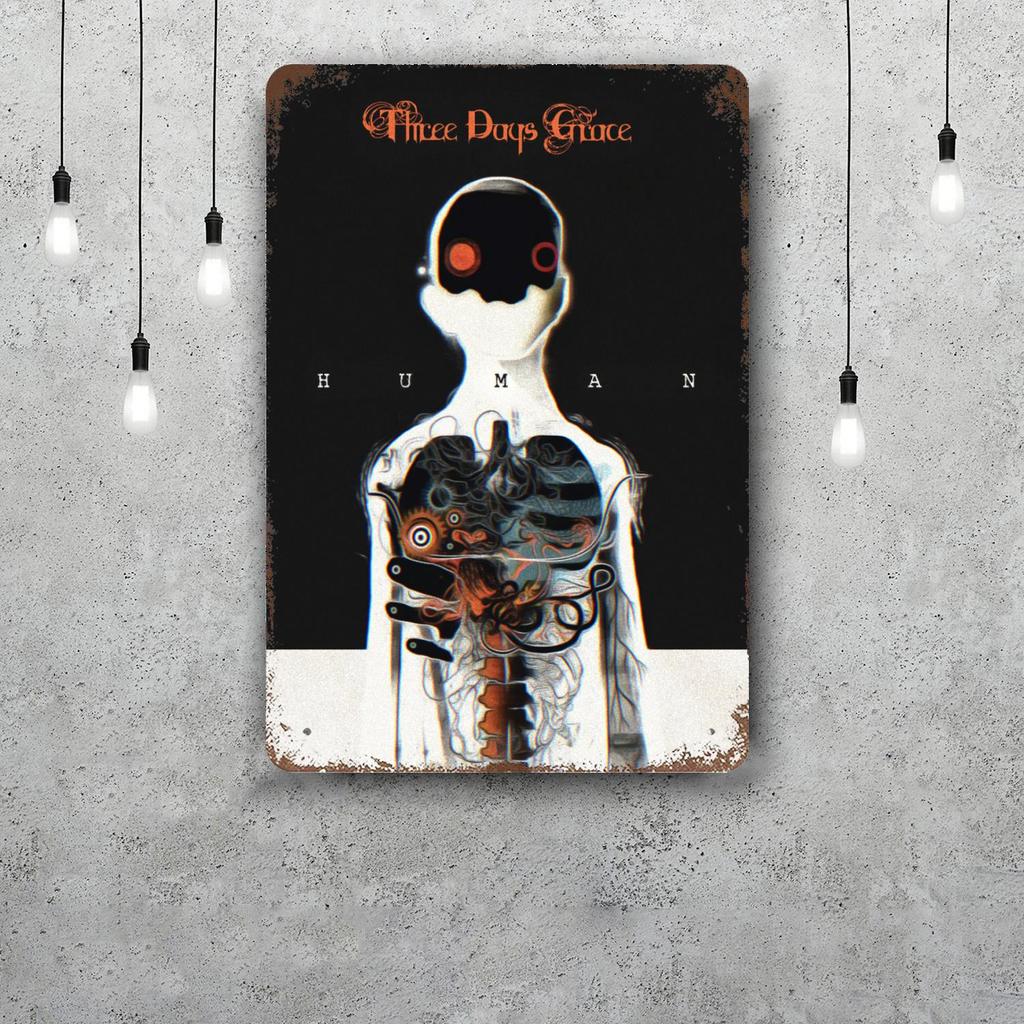 Three days grace band Dekoration Poster Vintage Blechschild Metallschild Dekorative Plakette für Kneipe Bar Man Cave Club Wanddekoration