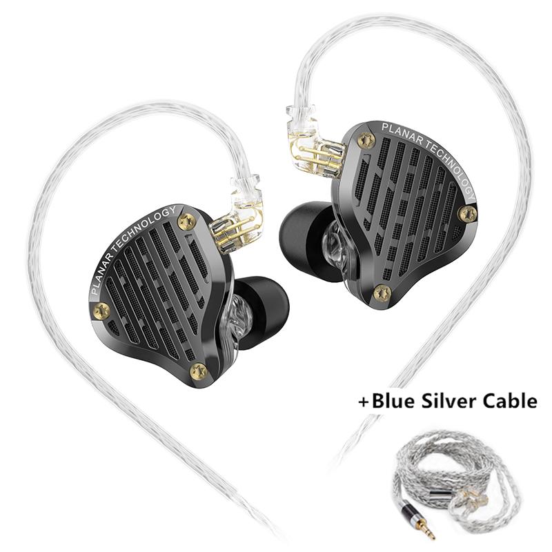 NOVOS Fones de Ouvido KZ PR3 In Ear com Driver Planar de 13,2MM Fones de Ouvido com Fio Monitor de Graves HiFi Fones de Ouvido Esportivos Headset com Fio PR2 PR1 ZAS ZAR