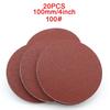 Long lasting 4inch/100mm Sandpaper Discs for Synthetic Materials (20pcs)
