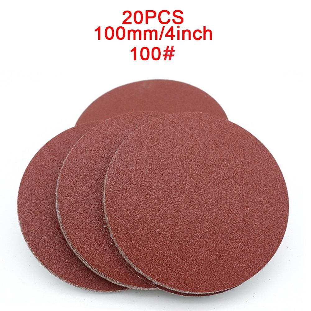 Long lasting 4inch/100mm Sandpaper Discs for Synthetic Materials (20pcs)