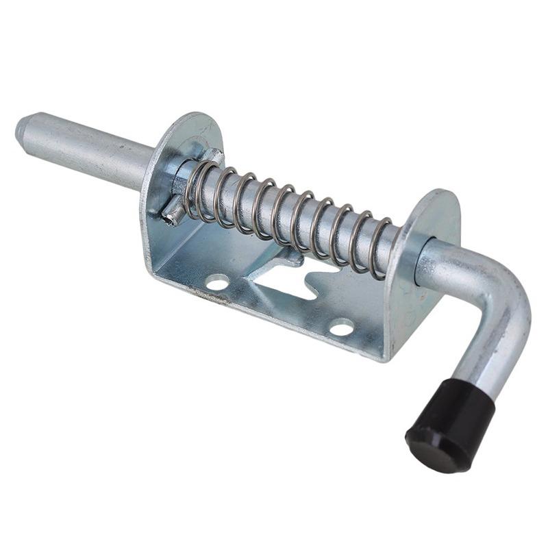 

1PC Sliding Barrels Bolt Lock Stainless Steel Spring Loaded Latches Pin Thick Door Lock for Door Tailgates Trailers