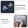 2-12PCS Adjustable Curtain Rod Clip Self Adhesive Clamp Hook Curtain Rod Holder Wall Bracket Holder Nail-Free Wall Hanging Clip
