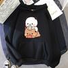 Bubu and Dudu Hoodie Women Aesthetic Graphic Funny Kawaii Bubble Tea Hoodies Unisex Anime Harajuku Vintage Pullovers Sweatshirts