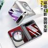 PuraX Phone Case With Magnetic Rotating Stand Transparent Full Cover Electroplated PC Shockproof