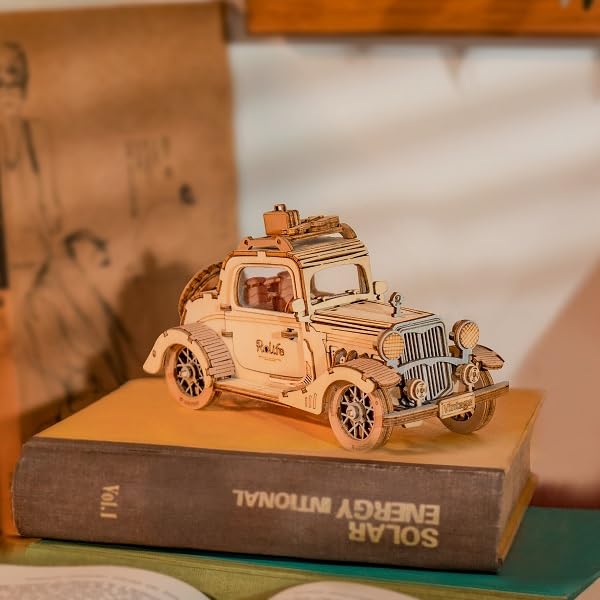Tsukurundesu® 3D Wooden Puzzle Ornament Series (Vintage Car) with Japanese Instructions