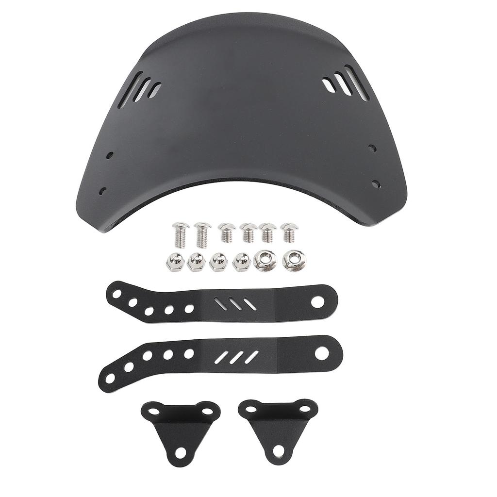 Motorcycle Windshield with Bracket Aluminum Windproof Waterproof Universal Fit Front Flyscreen for 6