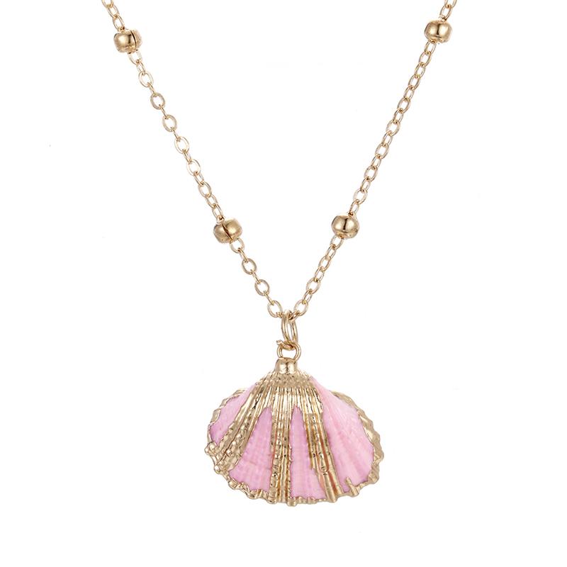 32 Styles Charm Boho Natural Shells Necklaces Scallop Pendant Necklace For Women Gifts Chain Style Alloy Seashell Summer Jewelry