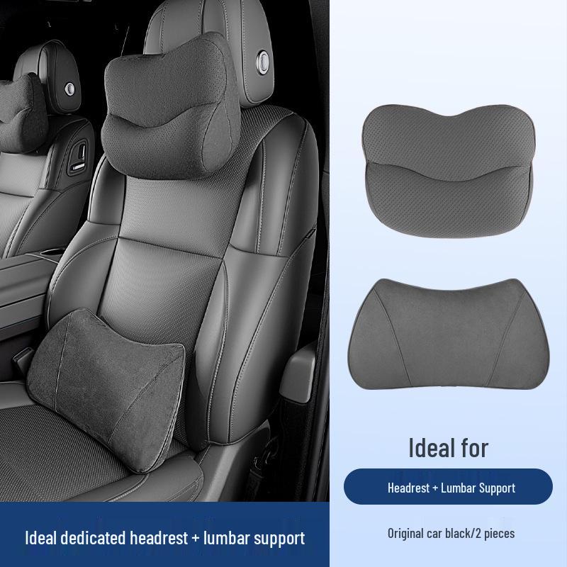 Neck Support Pillow for Ideal Headrest L6L7/L8/L9: MEGA Car Lumbar and Neck Protector