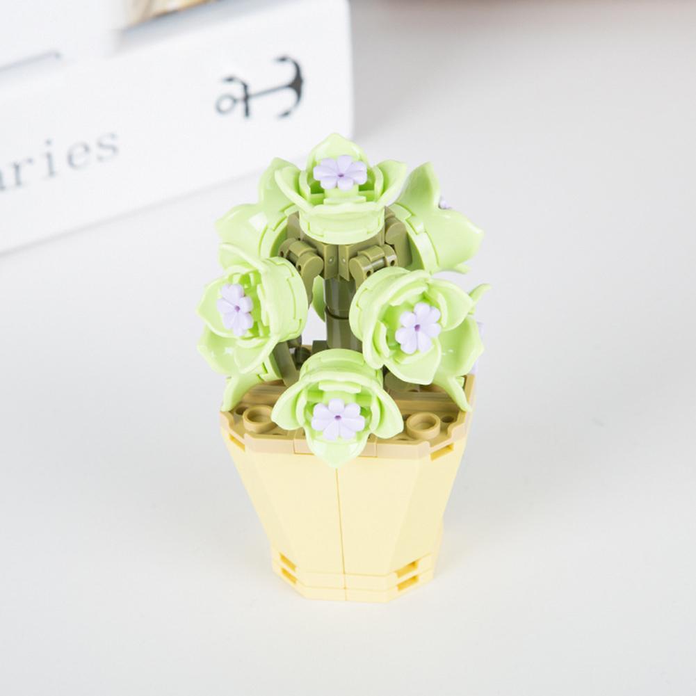 Compatible For Building Blocks Bouquet Diy Small Particles Mini Flower Potted Model Romantic Table Ornaments