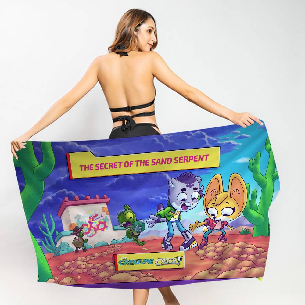 The Creature Cases Anime Bath Towel Microfiber Soft Water Absorbing Breathable For Girl Kids Decorative Cartoon Beach Towel