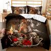 Set Letto Grizzy e i Lemming Ragazzi Ragazze Misura Singola Queen Copripiumino Federa Letto Bambini Adulti Moda Tessile per la Casa