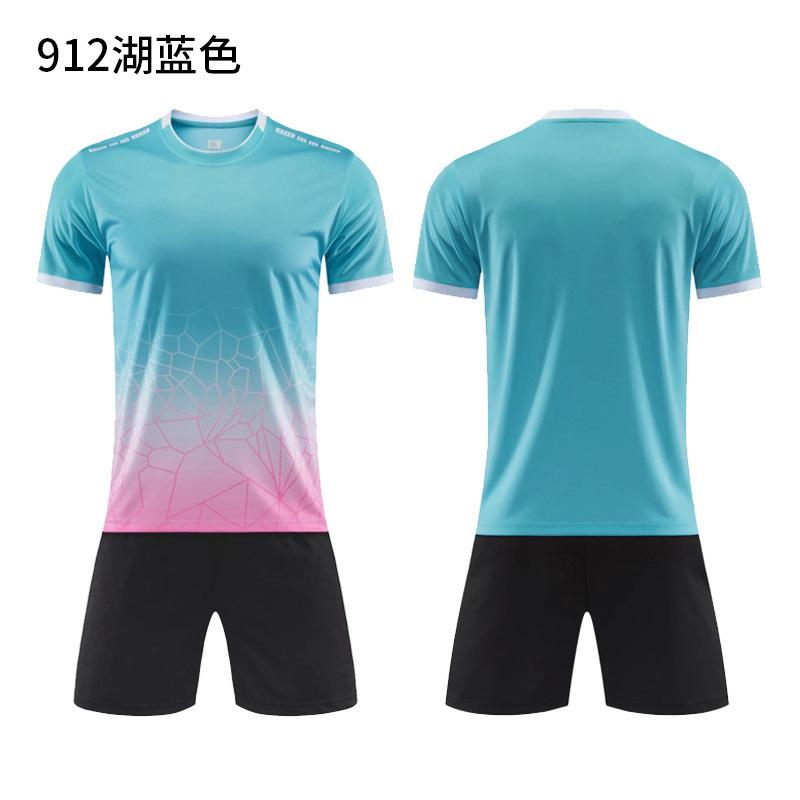 Football Jersey Sports Suit Printed Table Tennis Jersey Men'S Adult Game Training Jersey Children'S Short-Sleeved Jersey Set