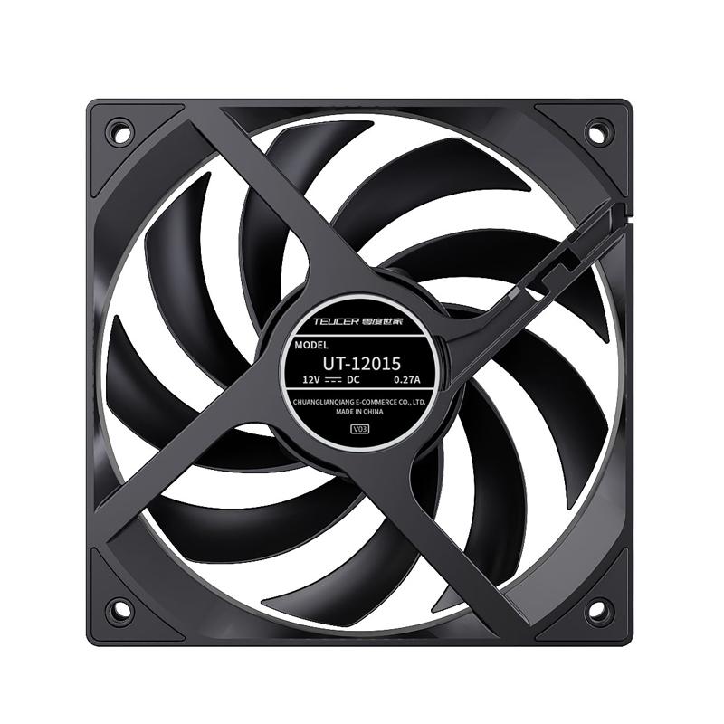 TEUCER UT-12015 12cm Thin Fan PWM 4PIN 800-2400RPM Computer Case Cooling Fan120mm 15mm Ultrathin PC Chassis Fan