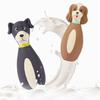 Latex Dog Chew Toy for Small Medium Large Dogs Bowling Shaped Interactive Squeaky Bite-Resistant Teething Toy for Stress Anxiety Relief