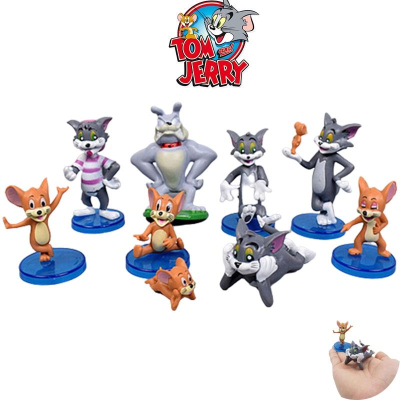 Miquelpw Tom Jerry Action Figures Cute 9pcs/set For Collectors And Cartoon Lovers