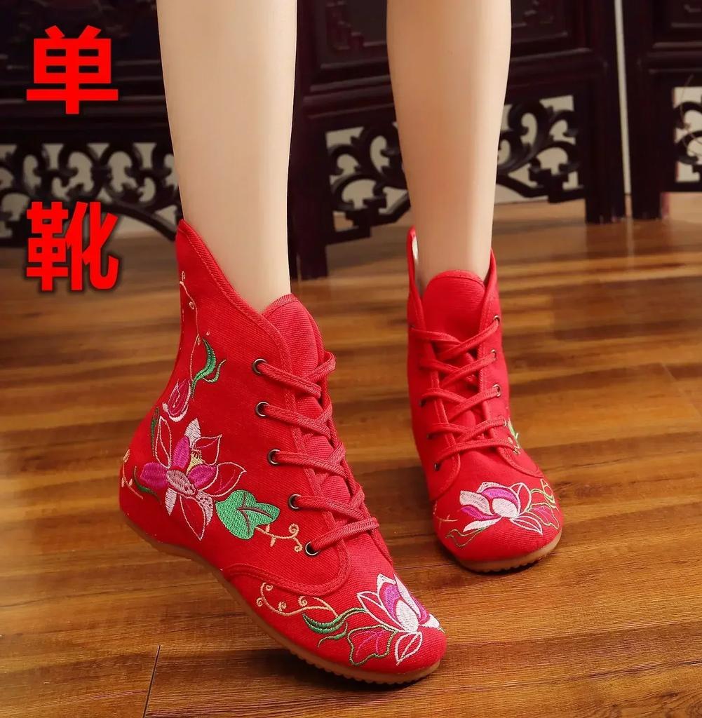 Fashion Ethnic Style Women Shoe Embroidery Shoes for Woman Casual Streetwear Sneaker Winter Warm Vintage Ladies Shoe Zapatillas De Mujer