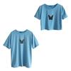 New Summer Internet Celebrity Couple Outfit Reflective Butterfly Short-sleeved T-shirt for Women Short-sleeved Students