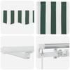 Retractable Awning Green and White 500 x 300 cm