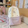 Nylon Backpack Cute Bow Print School Bag for Girls