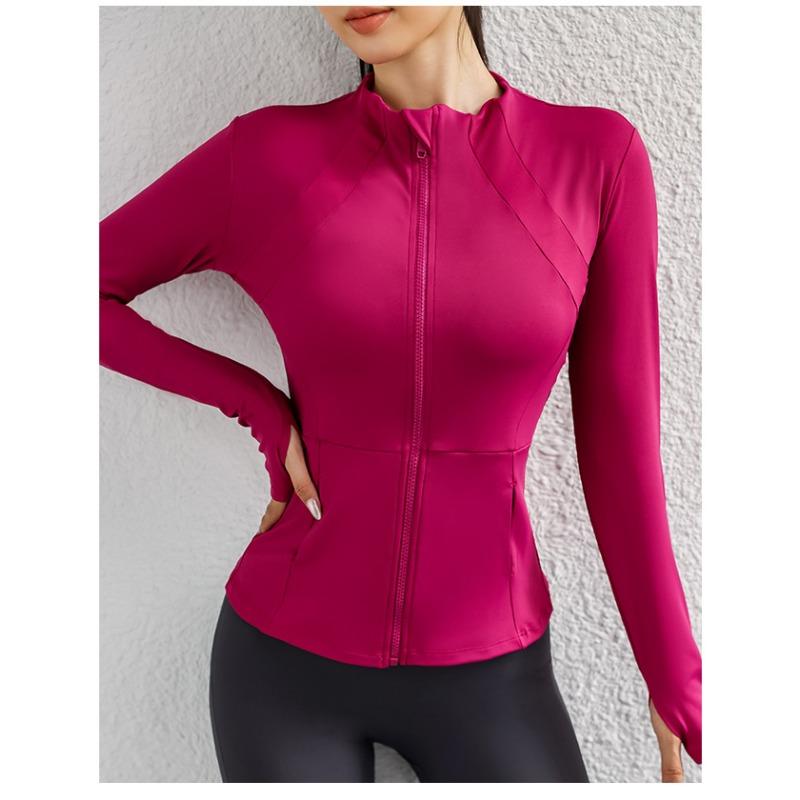 Women S Yoga Sports Zip Up Jacket For Running Gym Fitness Tight Fit