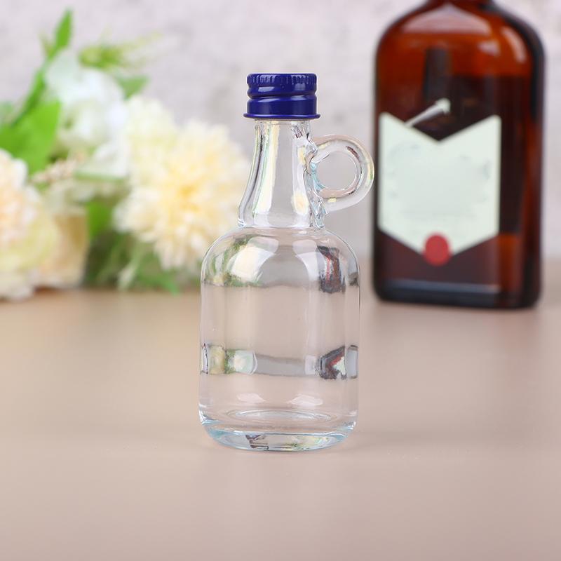 1 stk 50 ml hjemmeglass blyfri karaffel med deksel for brennevin Scotch liten vinflaske glass drikkeflaske bartilbehør