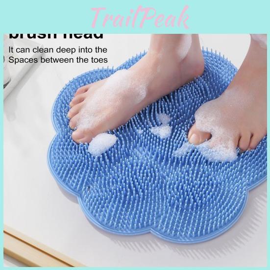 Mat Bathing Foot 30x30cm Soft Bristles Exfoliation Cleansing Shower Foot Mat With Suction Cup Design Home Bathroom Essential