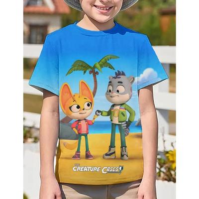 Fashion Casual 3D Printing Children T-shirt the Creature Cases High Quality Kids Summer Boys/girls O-neck Comfortable Soft Tees Anime T-shirt Cartoon