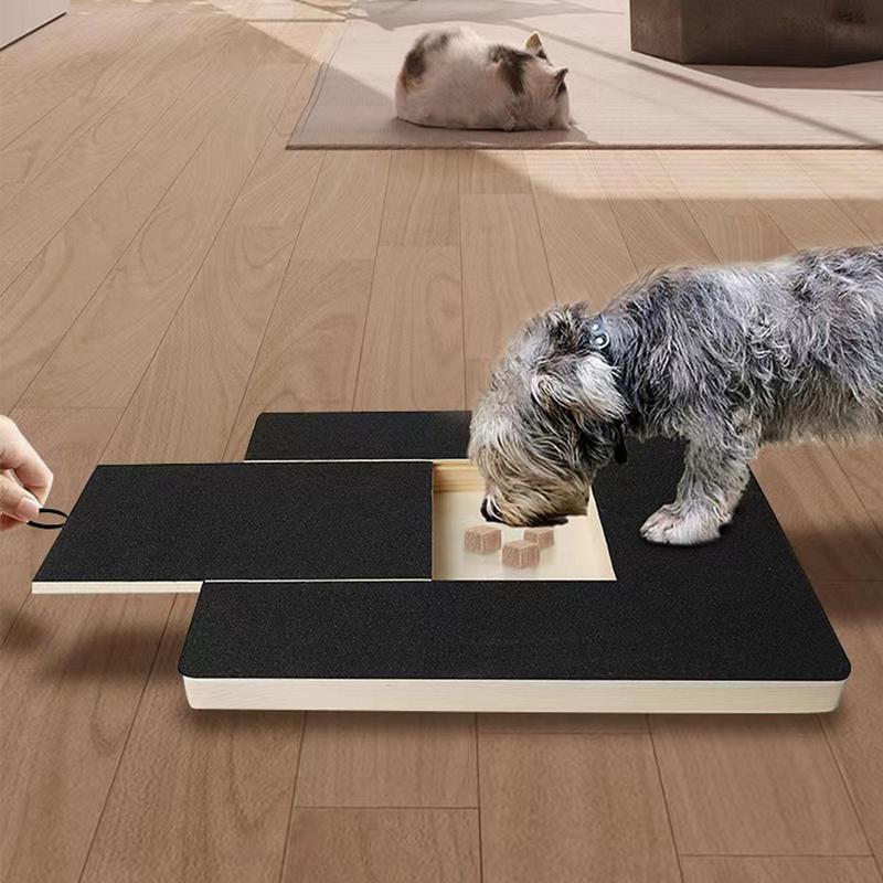 Hot Selling Dog Nail Scratch Board With Built-in Treat Box Wooden Puppy Nail Grinding Pad Dog Puppy Nail File Board Scratcher
