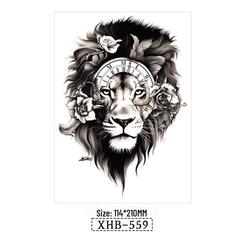 Vattentäta Svarta Djur Halvarm Tatuering Klistermärken