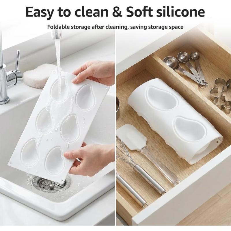 4 6 12-Cell Pistachios Design Silicone Chocolate Mold Food Grade Mousse Cake Mould Kitchen Bakeware Party Dessert Baking Tools