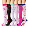 6 Pairs Sport Socks Soft Breathable Non-Slip Compression Socks Functional Support Calf Stockings Exercise Yoga Daily Wear