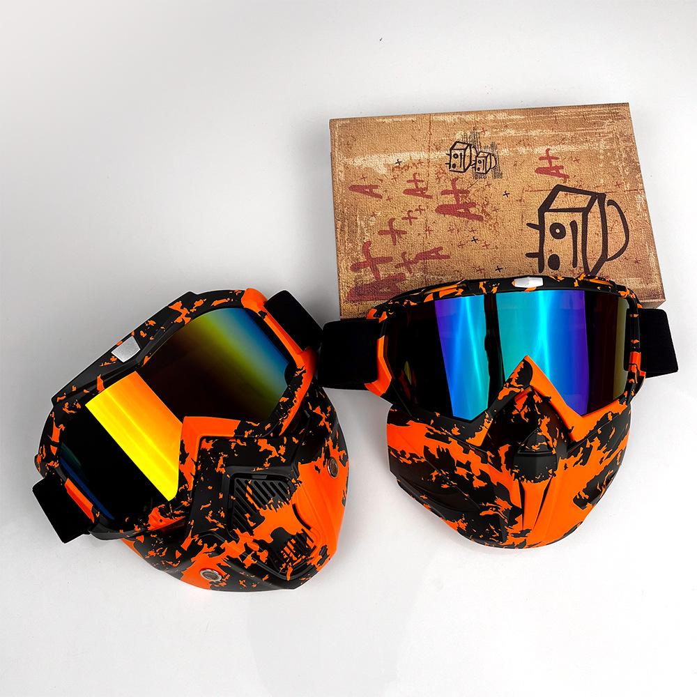 Moto Snow Goggles Mask UV400 Outdoor Riding Men's Windproof Sand Goggles Helmet Mask Mask
