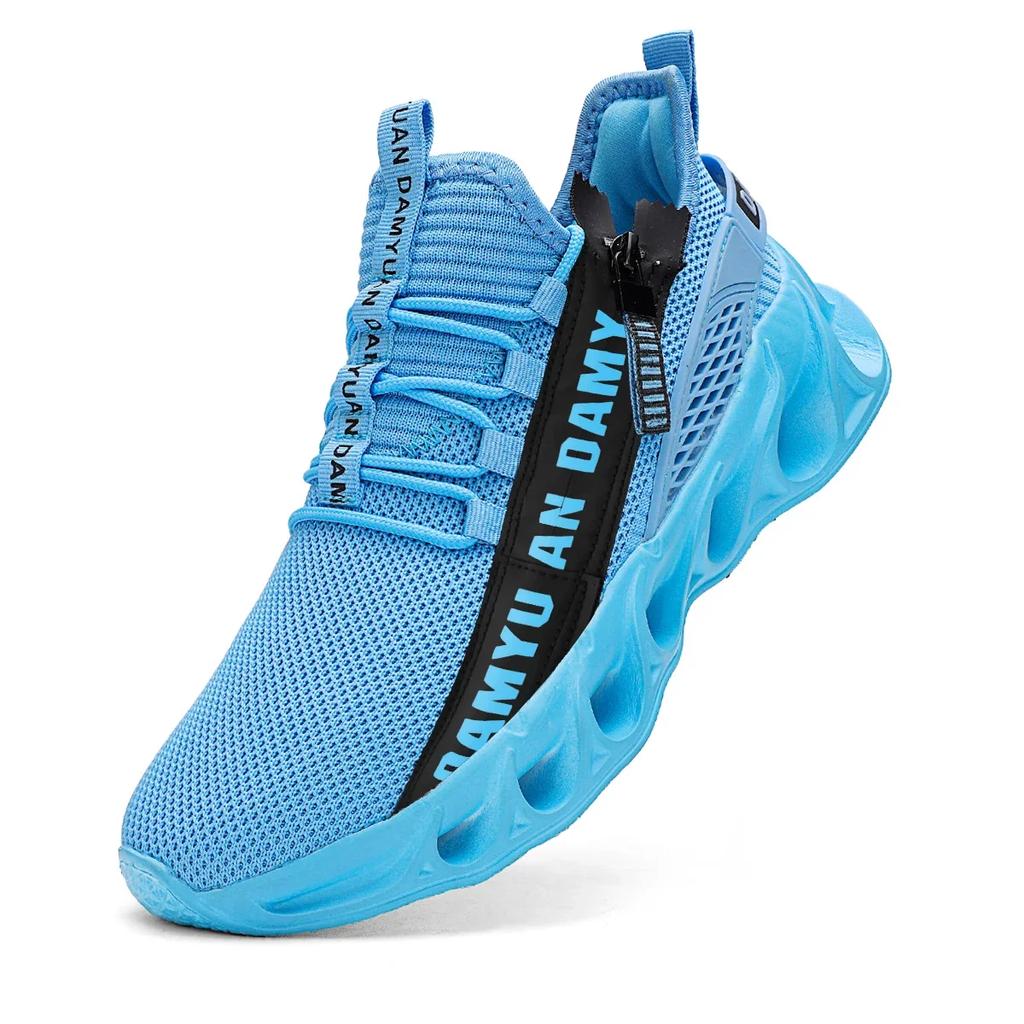 Fashion Fujeak New Style Men Running Shoes Lace Up Athletic Shoes Fashion Outdoor Walking Jogging Sneakers Mesh Casual Shoes Zapatillas