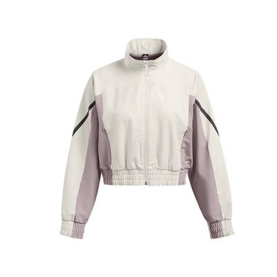 Unstoppable Stand Collar Training Short Sleeve Jacket Women Jackets Pinnacle-White 1386479-110