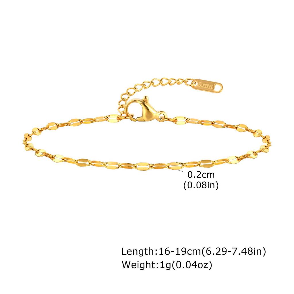 Women's Versatile Twist Chain Bracelet - Stackable and Stylish for Daily Wear