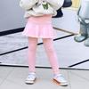 Girls Pants Skirt Fake Two Piece Children's Breathable Skirt Pants Thin Bottom Pants Girls Leggings Pleated Mini Skirts Spring Autumn