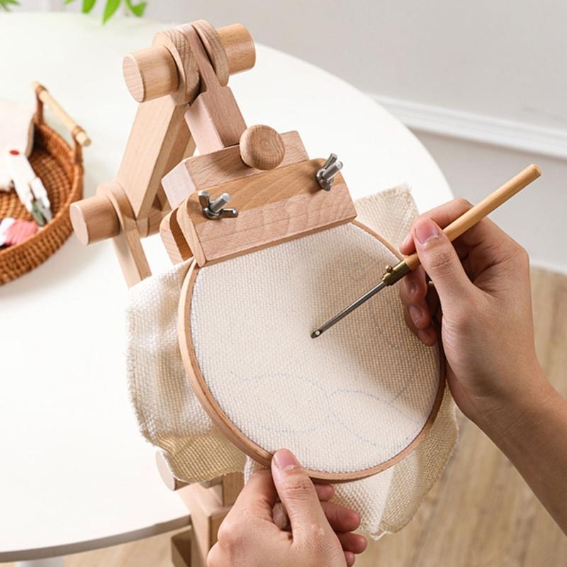 Table Adjustable Rotated Embroidery Frame Stand 360 Degree Rotating Stitching Stand Embroidery Stand