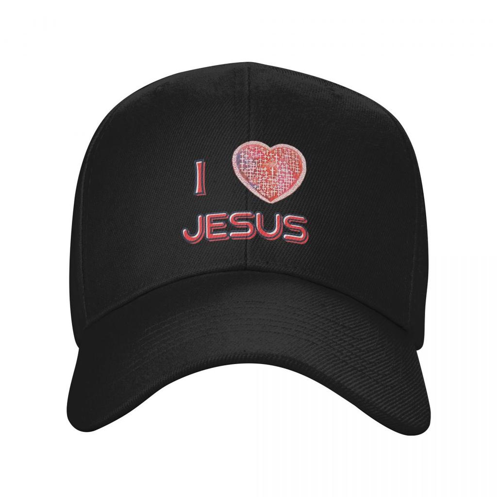 I Love Jesus God Cross Print Baseball Caps Fashion Men Women Hats Adjustable Cap Streetwear Baseball Hat Casquette