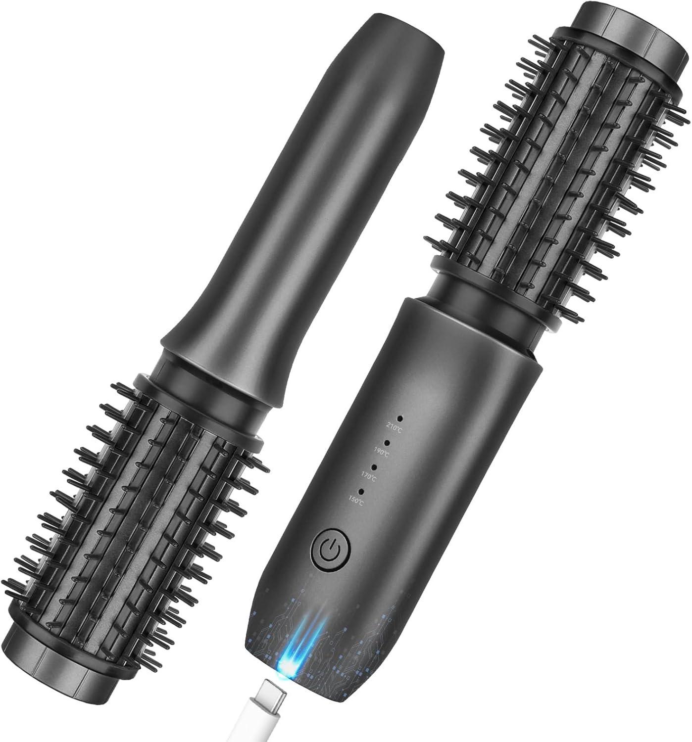 Cross-Border 2-in-1 Hair-Friendly Curling & Straightening Comb with Negative Ion Technology