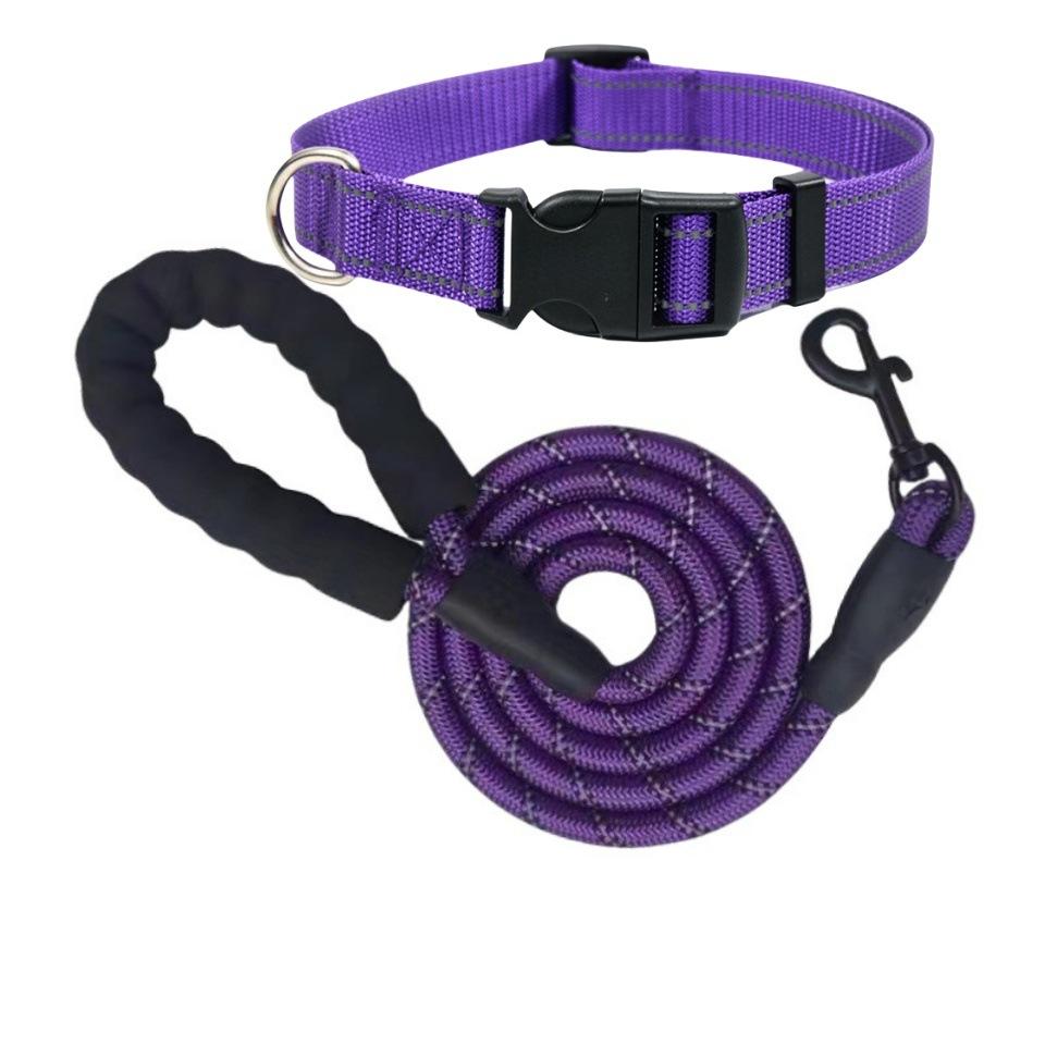 Hundeleine mit Halsband, Langlebige einziehbare P-Seilleine für mittelgroße bis große Hunde, Robuste Trainingsleine zum Spazierengehen