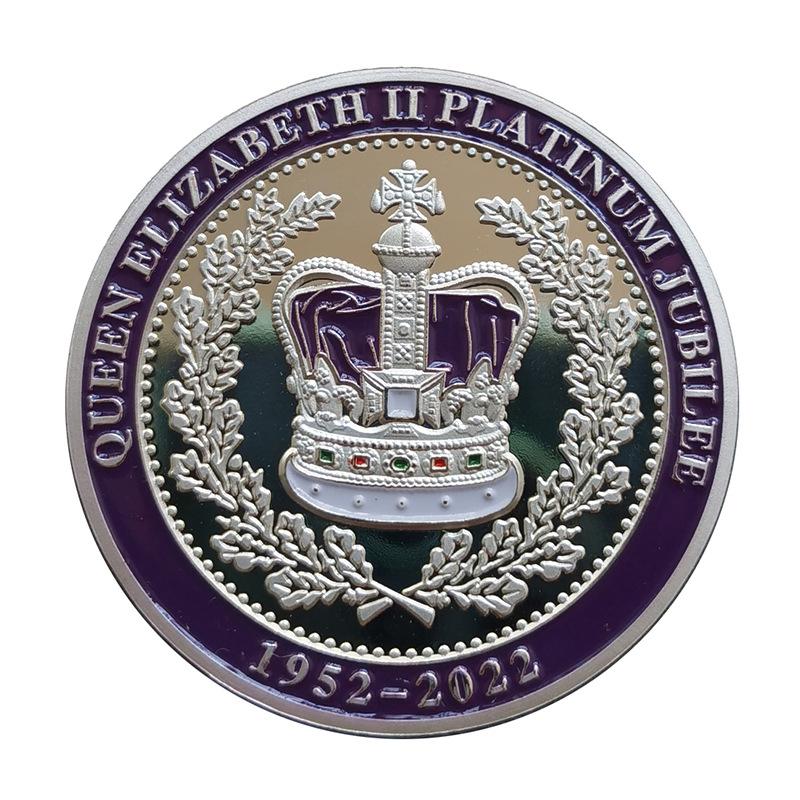 

Платиновая юбилейная памятная медаль королевы Елизаветы II Золотая, серебряная и медная памятная монета Медаль Монета серебряный