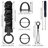 Hovmwey Stretchy Scrunchie Keychain Wristlet, Cute Key Chain Wrist Lanyard Strap for Women Men Car Keys ID Badges Wallet