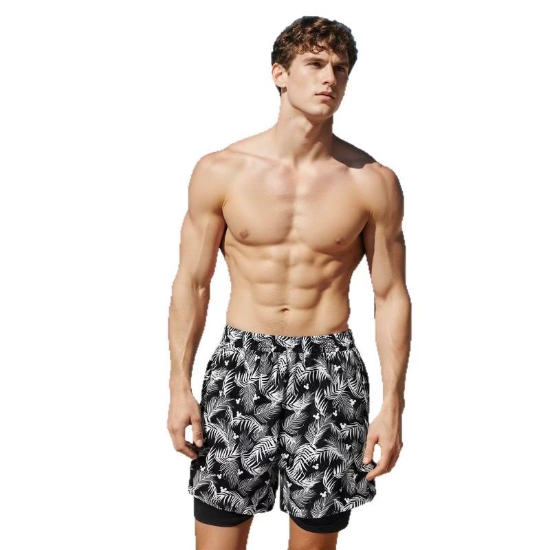 Disney Men's Holiday Mickey Printed Swim Trunks