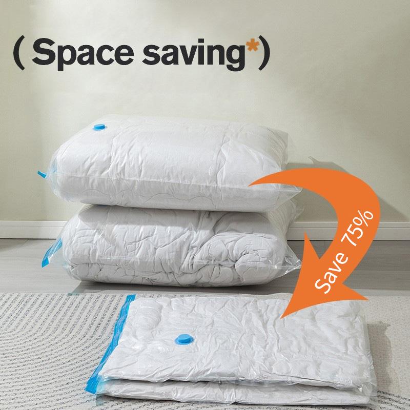 1/3/5pcs Vacuum Storage Bags Seal Bag with Valve Vacuum Space Saving Clothes Organizer Wardrobe Pillow Bedding Blanket Storage
