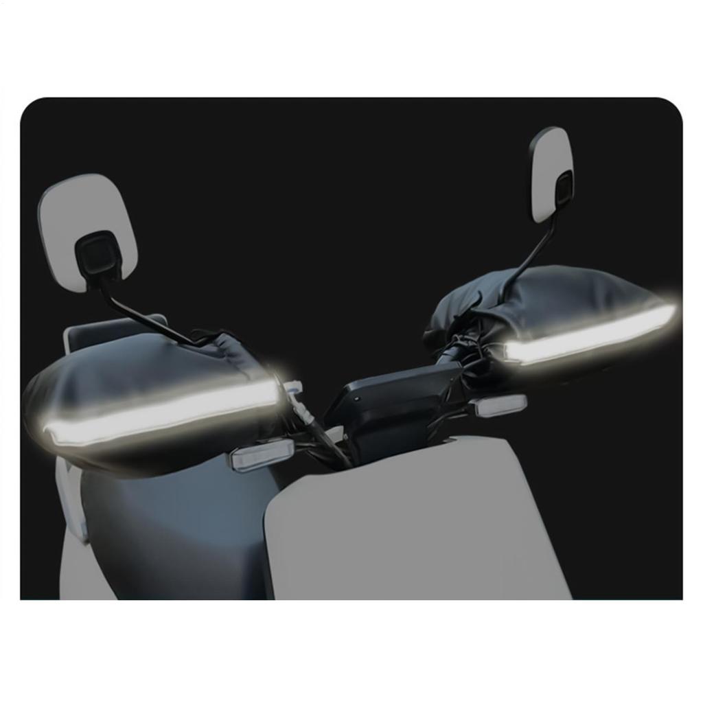 Motorcycle Handlebar Gloves Warm Bicycle Handlebar Mittens Winter Leather Thickened Velvet Scooter Handle Bar Muffs Waterproof