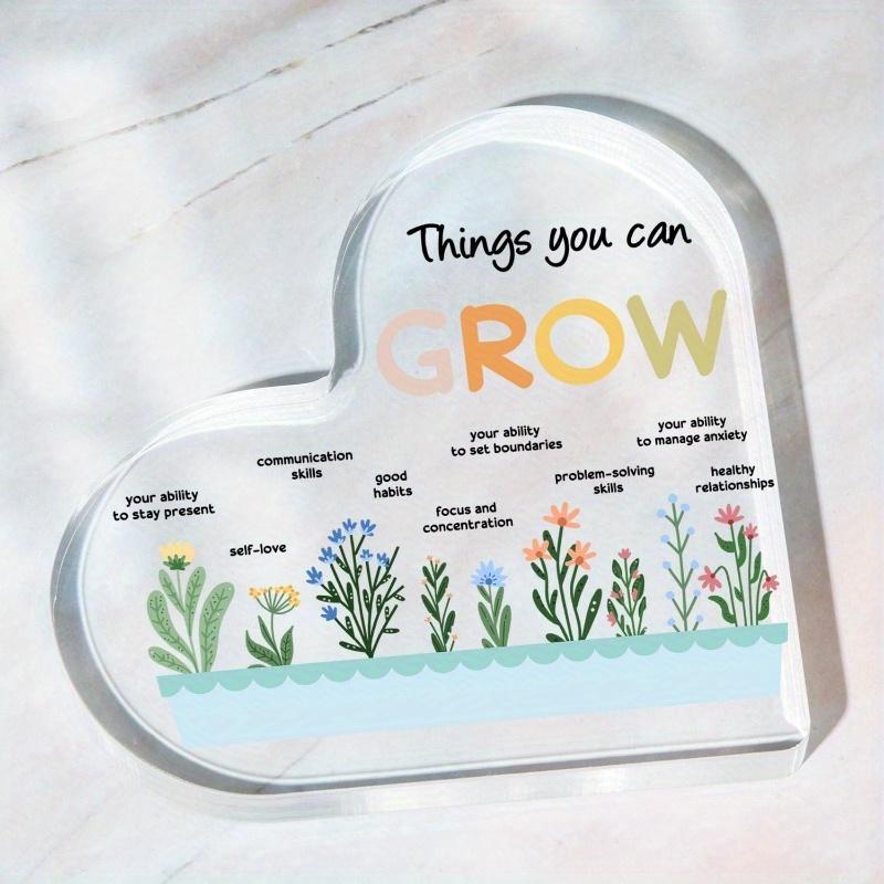 "I Can Plant" Psychology Heart - Positive Belief Gift for Counselors with Photography Utility