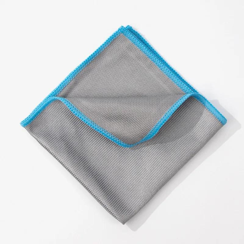 1 Stück 30x30cm Mikrofaser Glaswischtuch Haushalts-Saugfähiges Spiegel- Weinglas-Reinigungstuch