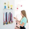 Medal Hanger Display Multipurpose Innovative Wall Mounted Metal Awards Rack with   Shelf for Runners