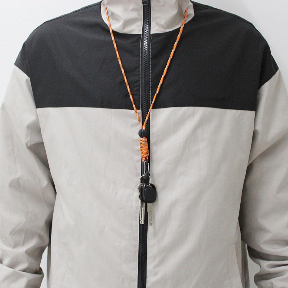 Strap Necklace Lanyard Umbrella Rope Anti-lost Ring Buckle Lanyard Paracord Rope Weaving Keychain