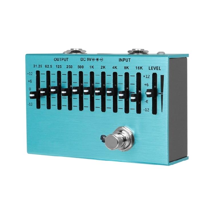 10-Band-EQ-Gitarreneffektmodul Klangqualitätsverbesserer Tragbares EQ-Gerät Gitarreneffekte Frequenzregler für Gitarre